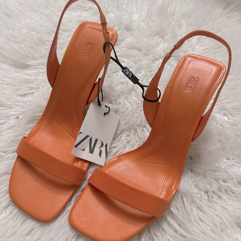 NWT Orange Zara Heels